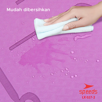 SPEEDS Matras Yoga TPE Tebal 6mm Alas Olahraga Yoga Mat Alas Yoga Karpet Gym Gulung Berstandar SNI 027-2