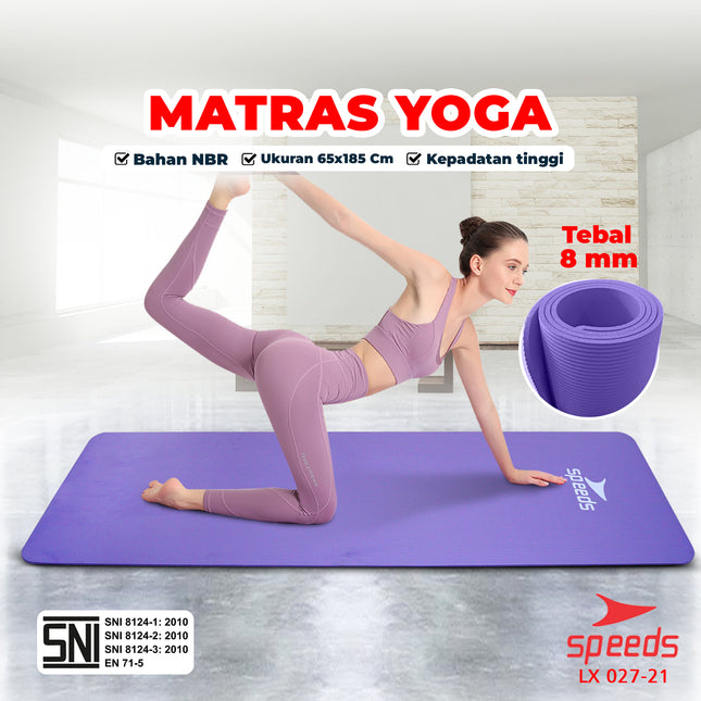 SPEEDS Matras Yoga Mat Olahraga Senam Lantai Meditasi Gym Fitness Karpet Lantai Berstandar SNI 027-21