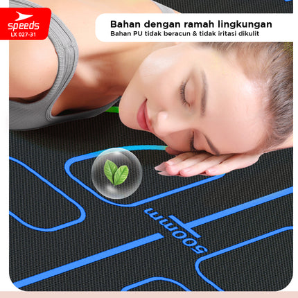 SPEEDS Alas Yoga Mat Matras Fitness Ab Roller Ab Wheel Latihan Mat Anti Slip Alas Senam Kuning 027-31