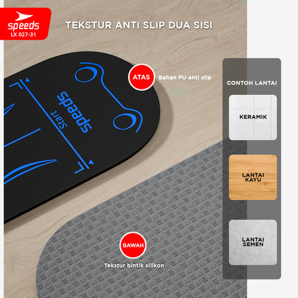 SPEEDS Alas Yoga Mat Matras Fitness Ab Roller Ab Wheel Latihan Mat Anti Slip Alas Senam Kuning 027-31