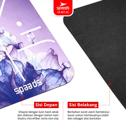 SPEEDS Alas Yoga Mat Karet Matras Yoga Senam Lantai Portabel Anti Air Slip Karpet Olahraga 027-32