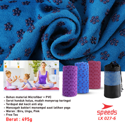 SPEEDS Yoga Towel Mat Handuk Yoga Matrass Anti Bacterial Washable Portable Untuk Fitness 027-6