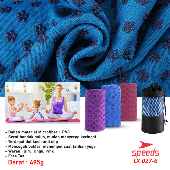 SPEEDS Yoga Towel Mat Handuk Yoga Matrass Anti Bacterial Washable Portable Untuk Fitness 027-6