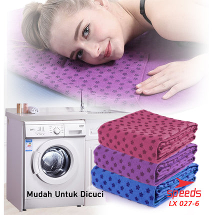 SPEEDS Yoga Towel Mat Handuk Yoga Matrass Anti Bacterial Washable Portable Untuk Fitness 027-6