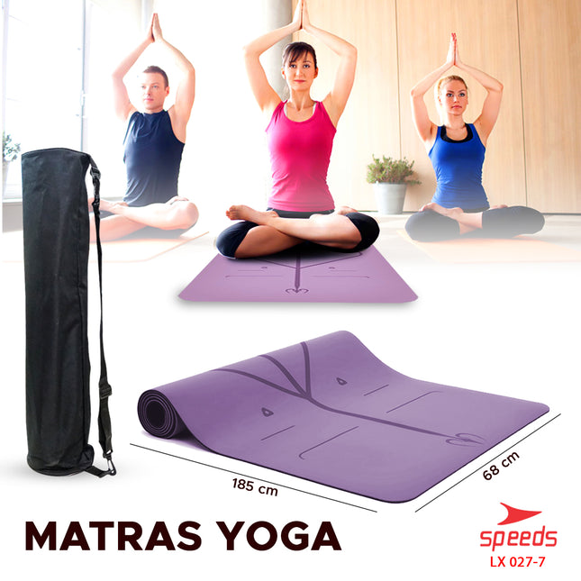 SPEEDS Matras Yoga Mat Pu Karet Matras Premium Karpet Spons Speeds bonus tas 027-7