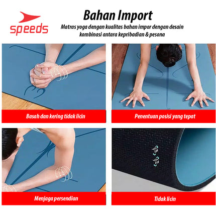 SPEEDS Matras Yoga Mat Pu Karet Matras Premium Karpet Spons Speeds bonus tas 027-7