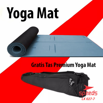 SPEEDS Matras Yoga Mat Pu Karet Matras Premium Karpet Spons Speeds bonus tas 027-7