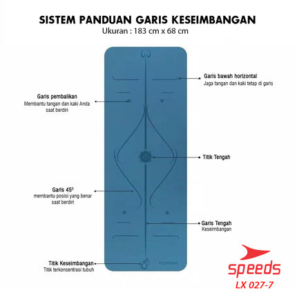 SPEEDS Matras Yoga Mat Pu Karet Matras Premium Karpet Spons Speeds bonus tas 027-7