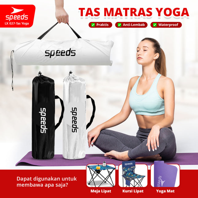 SPEEDS Tas Matras Yoga Water Resistance Mesh Bag Anti Air Tas Yoga Mat Jaring LX 027-TAS-YOGA