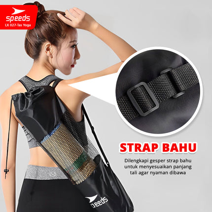 SPEEDS Tas Matras Yoga Water Resistance Mesh Bag Anti Air Tas Yoga Mat Jaring LX 027-TAS-YOGA