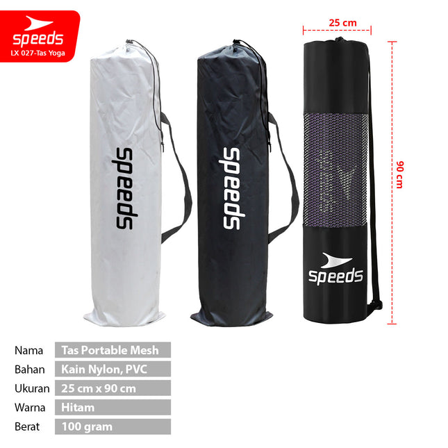 SPEEDS Tas Matras Yoga Water Resistance Mesh Bag Anti Air Tas Yoga Mat Jaring LX 027-TAS-YOGA