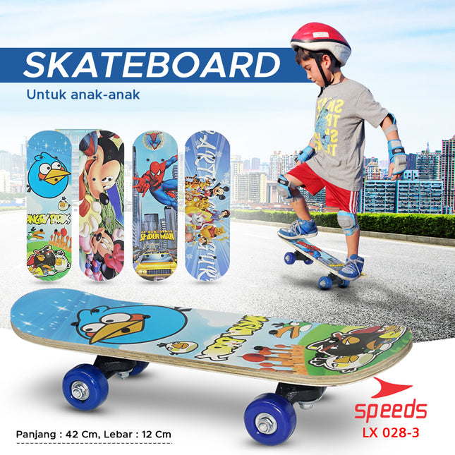 SPEEDS Papan Skateboard Anak Pennyboard Mainan Papan Skate Fullset Freestyle Anak 028-1705
