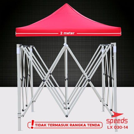 SPEEDS Tenda Terpal Lipat Ukuran 2x2m Berbahan Oxford 600D Atap Tenda Bazar Tenda Lipat Pameran Indoor Outdoor 030-14