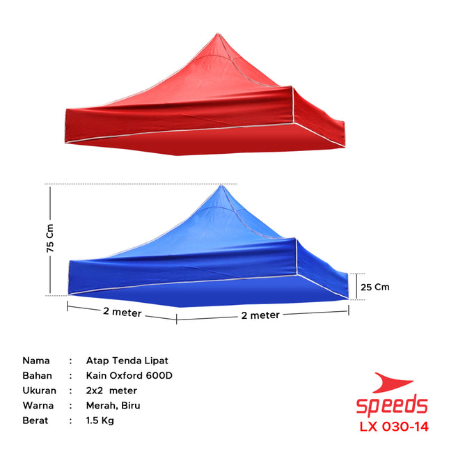 SPEEDS Atap Tenda Bazar 2x2m 030-14
