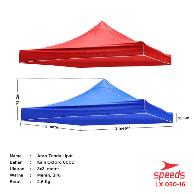 SPEEDS Atap Tenda Bazar 3x3m 030-16