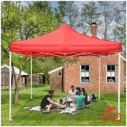 SPEEDS Atap Tenda Lipat Terpal Tenda Bazar Berbahan Kain Oxford 600D Waterproof Indoor Outdoor Ukuran 3x3m 030-16