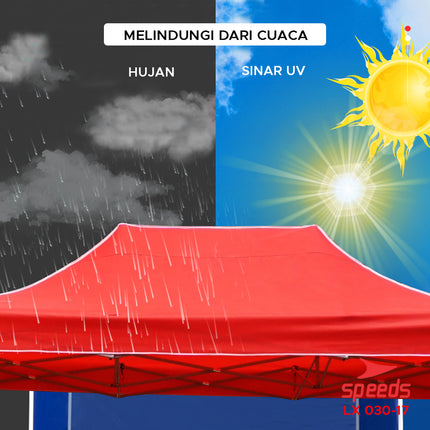 SPEEDS Atap Tenda Pameran Bazar Ukuran 3x4.5m Berbahan Kain Oxford 600D Waterproof 030-17