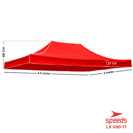 SPEEDS Atap Tenda Pameran Bazar Ukuran 3x4.5m Berbahan Kain Oxford 600D Waterproof 030-17