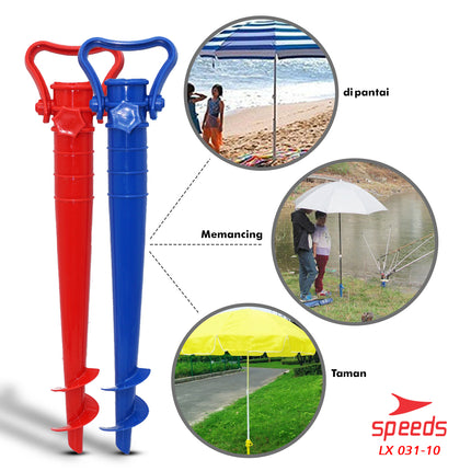 SPEEDS Kaki Penyangga Holder Payung Pantai Kaki Payung Tenda Parasol Serbaguna 031-10