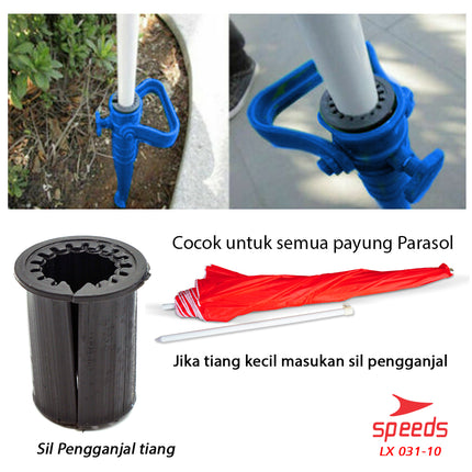 SPEEDS Kaki Penyangga Holder Payung Pantai Kaki Payung Tenda Parasol Serbaguna 031-10