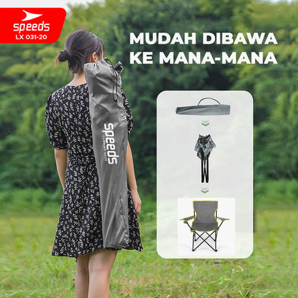 SPEEDS Kursi Lipat Pancing Camping Fishing Folding Chair Camping Piknik Keluarga Outdoor 031-20