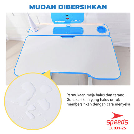 SPEEDS Set Meja Belajar Ukuran 70 dan 80cm Anak Meja Kursi Belajar Portable Meja Tulis Anak 031-25