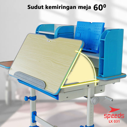 SPEEDS Meja Belajar Anak Meja Tulis Kantor Ukuran 95cm Meja Sekolah Meja Belajar Plastik 031-27