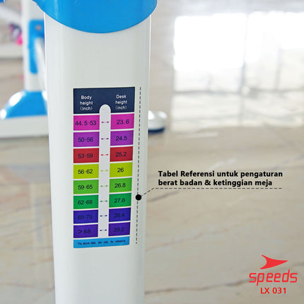 SPEEDS Meja Belajar Anak Meja Tulis Kantor Ukuran 95cm Meja Sekolah Meja Belajar Plastik 031-27
