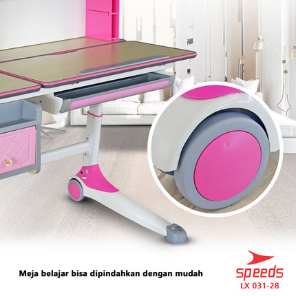 SPEEDS Meja Belajar Anak Meja Tulis Kantor Ukuran 120cm Meja Sekolah Meja Belajar Plastik 031-28