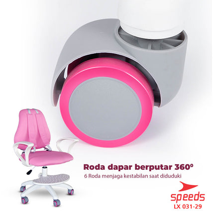 SPEEDS Kursi Anak Kaki Roda 6 Kursi Belajar Anak Bangku Anak Plaastik Multifungsi Table Board 031-29