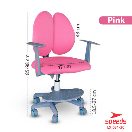 SPEEDS Kursi Anak Kaki Roda 6 Kursi Belajar Anak Bangku Anak Multifungsi Table Board 031-30