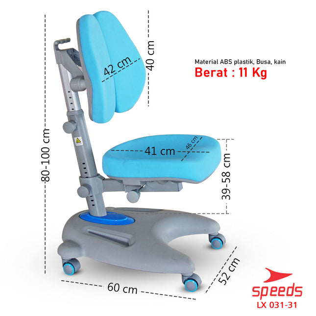 SPEEDS Kursi Anak Kaki Huruf U Kursi Belajar Anak Bangku Anak Multifungsi Table Board 031-31