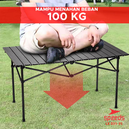 SPEEDS Meja Camping Lipat Set Meja Kursi Lipat Meja Camping Piknik Outdoor Portable 031-35