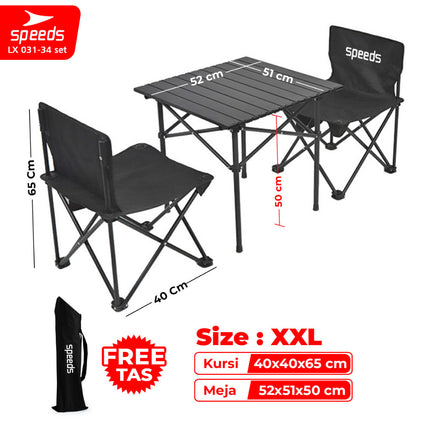 SPEEDS Folding Table Chair Set Free Folding Table Folding Chair Outdoor Indoor Bag Portable Folding Table Camping Picnic 031-36