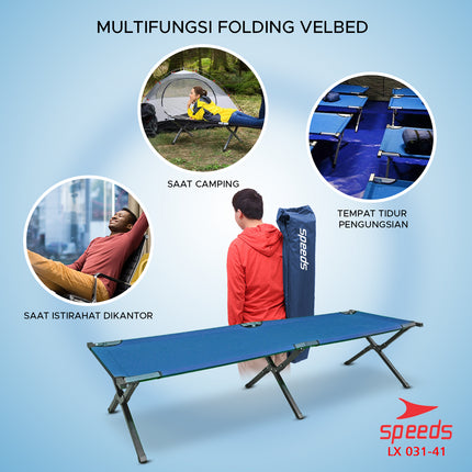 SPEEDS Velbed Sleeping Mattress Folding Bed Portable Mattress Cross Leg Indoor Outdoor 031-41