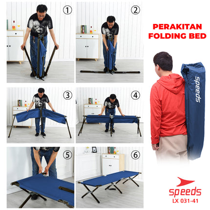 SPEEDS Velbed Sleeping Mattress Folding Bed Portable Mattress Cross Leg Indoor Outdoor 031-41