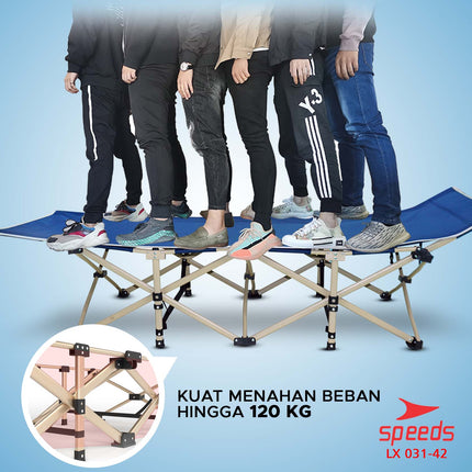 SPEEDS Folding Bed Camping Bed Portable Bed Cross Leg Indoor Outdoor 031-42