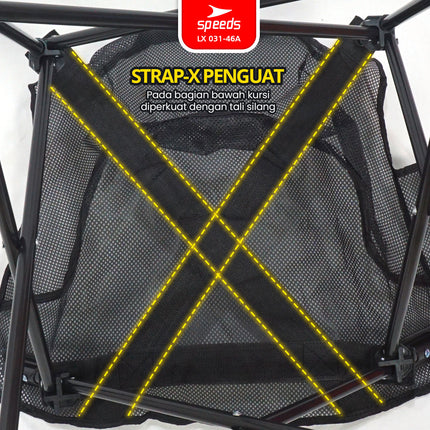 SPEEDS Kursi Lipat Moon Chair Jaring 031-46A
