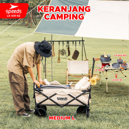 SPEEDS Keranjang Portable Gerobak Lipat 031-52