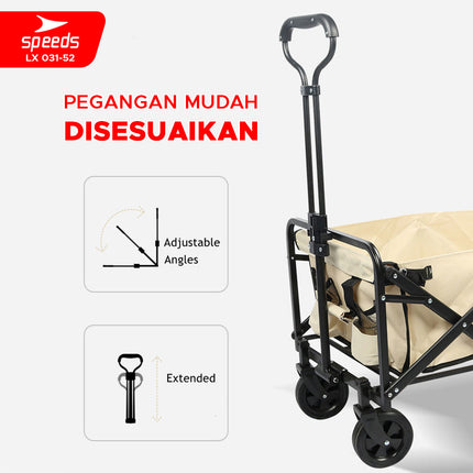 SPEEDS Keranjang Portable Gerobak Lipat 031-52