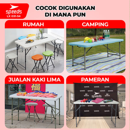 SPEEDS Folding Table Household Sales Folding Table Long Camping Laptop Dining Learning Portable Multipurpose 031-54
