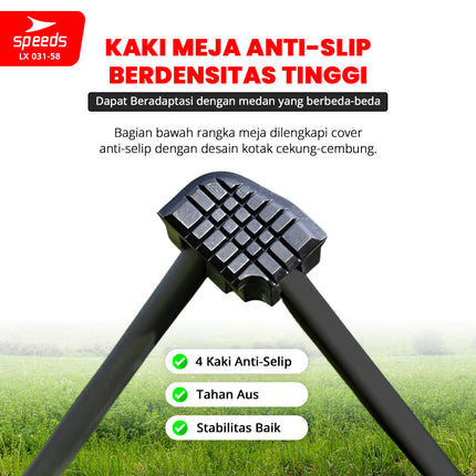 SPEEDS Meja Lipat Camping Indoor Outdoor Portabel Folding Table Aluminium 031-58