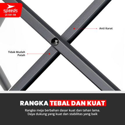 SPEEDS Meja Lipat Camping Indoor Outdoor Portabel Folding Table Aluminium 031-58