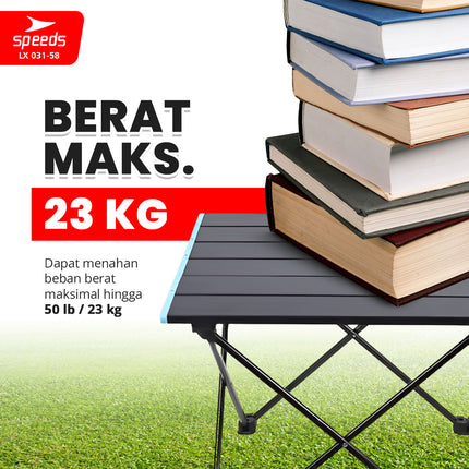 SPEEDS Meja Lipat Camping Indoor Outdoor Portabel Folding Table Aluminium 031-58