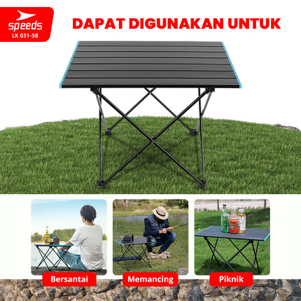 SPEEDS Meja Lipat Camping Indoor Outdoor Portabel Folding Table Aluminium 031-58