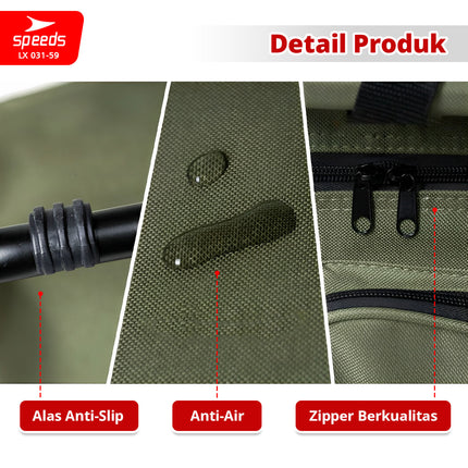 SPEEDS Kursi Lipat Camping Portabel Outdoor + Tas Pendingin Multifungsi LX 031-59