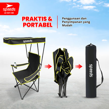SPEEDS Kursi Lipat Outdoor Dengan Kanopi 031-60