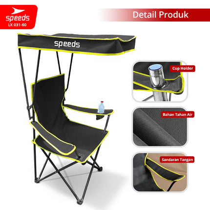 SPEEDS Kursi Lipat Outdoor Dengan Kanopi 031-60