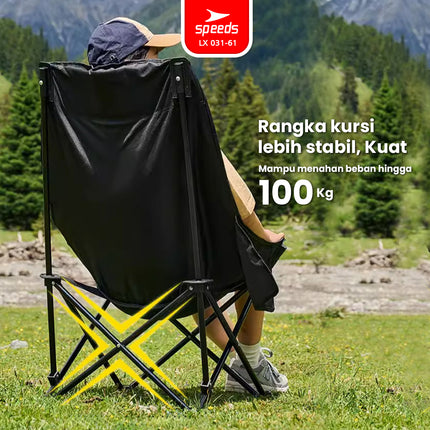 SPEEDS Portable Folding Chair Camping Hiking Outdoor Foldable Chair Oxford Cloth Material 031-61