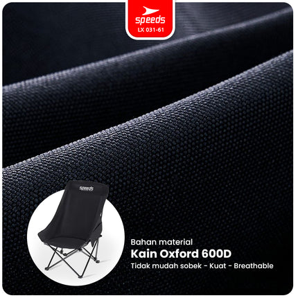 SPEEDS Portable Folding Chair Camping Hiking Outdoor Foldable Chair Oxford Cloth Material 031-61